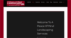 Desktop Screenshot of apeaceofmindlandscape.com